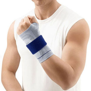 德国Bauerfeind保而防护腕运动护具篮球羽毛球网球护手腕钛灰色左