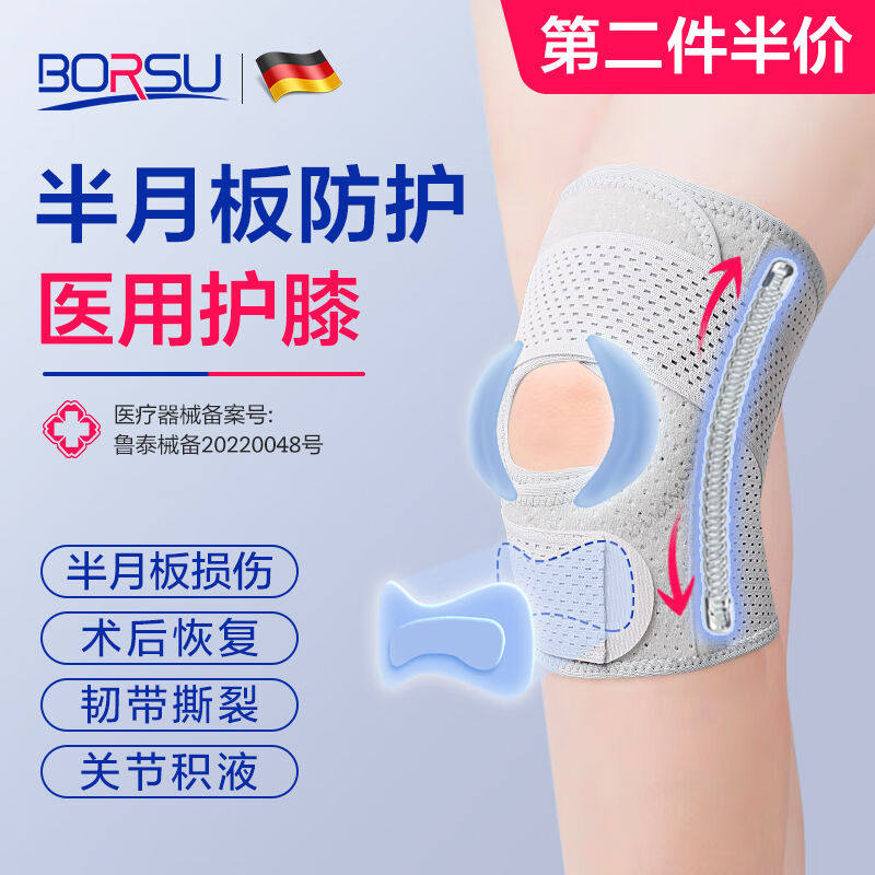 Borsu医用半月板护膝运动损伤护膝跑步登山膝盖关节护具滑膜炎膝图片