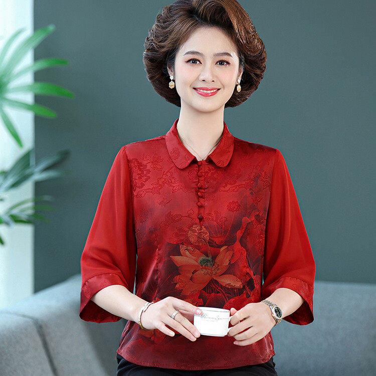 女装美洋新款上市常规女夏女士精品T恤年夏季其他直筒薄七分袖4