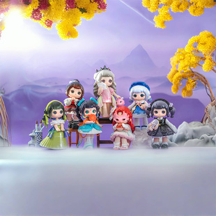 正版又梨四代入画如梦国风系列盲盒潮玩桌面手办女生礼物可爱摆件