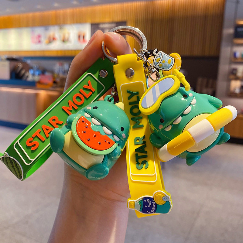 小龙格林钥匙扣情侣卡通创意钥匙链小巧书包金属挂件女生可爱礼物