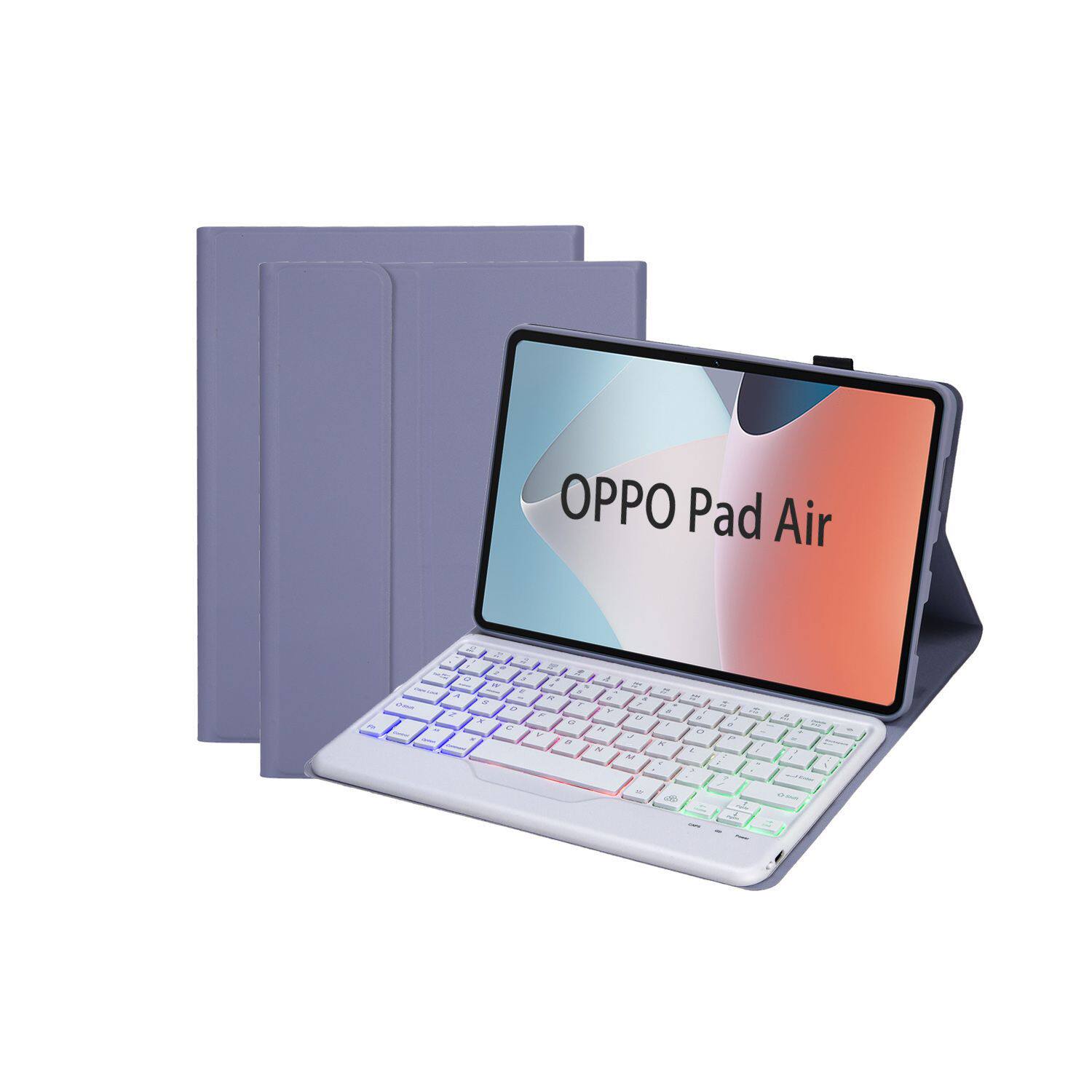 适用oppo pad Air平板电脑保护套PadAir10.4寸无线蓝牙触控键盘套七彩背光磁吸键盘保护壳