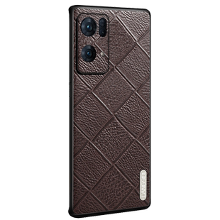 适用oppo reno14/15手机壳真皮Reno13pro外壳全包防摔皮质后盖reno12/11/10/9保护套新款商务高档8/7皮套单底