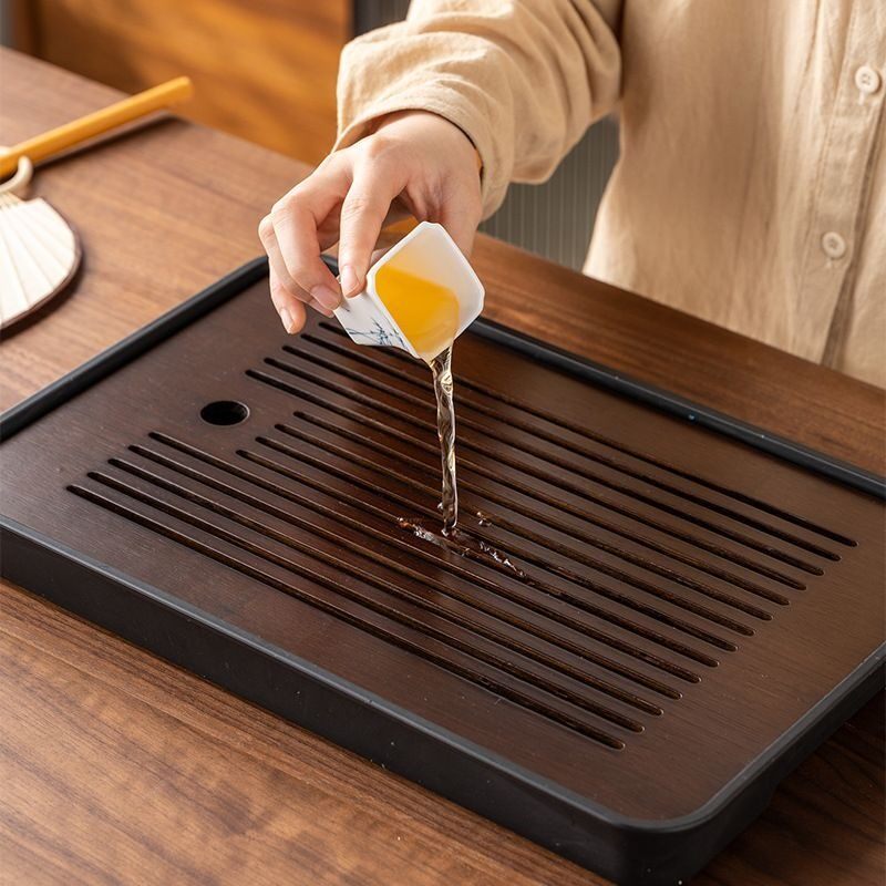 现代茶台功夫茶具简约竹制小型茶盘储水沥水干泡两用茶海餐盘托盘