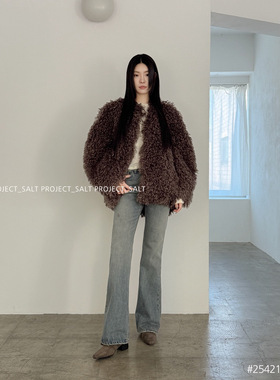 PROJECT SALT韩国正品小众设计师品牌25新款复古水洗微喇牛仔裤女