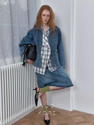 现货~BETTER韩国正品设计师品牌2026春款牛仔半身裙+牛仔外套装女