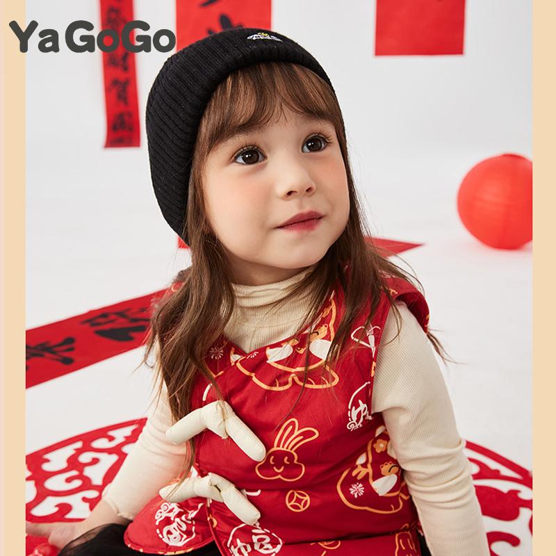 yagogo儿童羽绒背心男女童羽绒内胆冬季羽绒马甲外穿元宵羽绒马甲