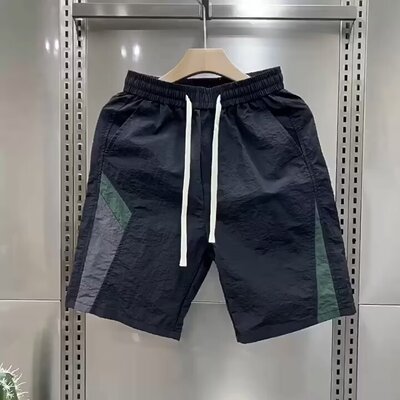 网红夏季速干休闲五分运动裤男士薄款短裤潮牌夏天百搭沙滩裤子男