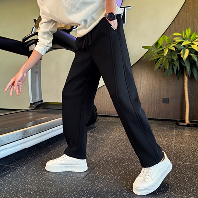 潮牌宽松直筒裤男士2025运动男裤