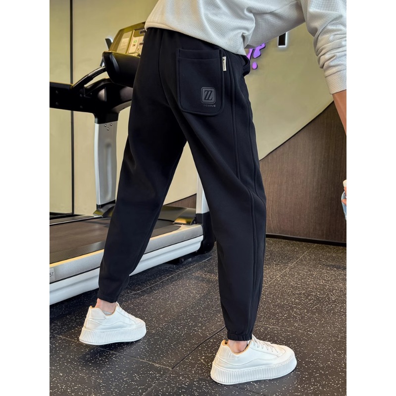 痞帅潮牌束脚裤子男款秋冬