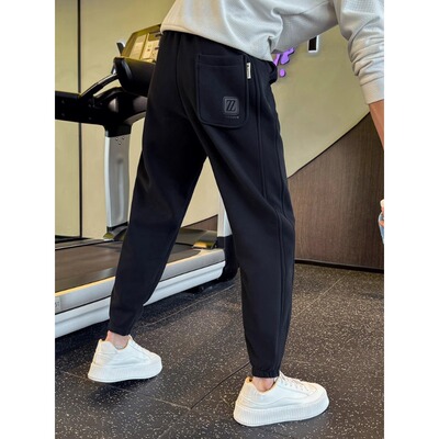 痞帅潮牌束脚裤子男款秋冬