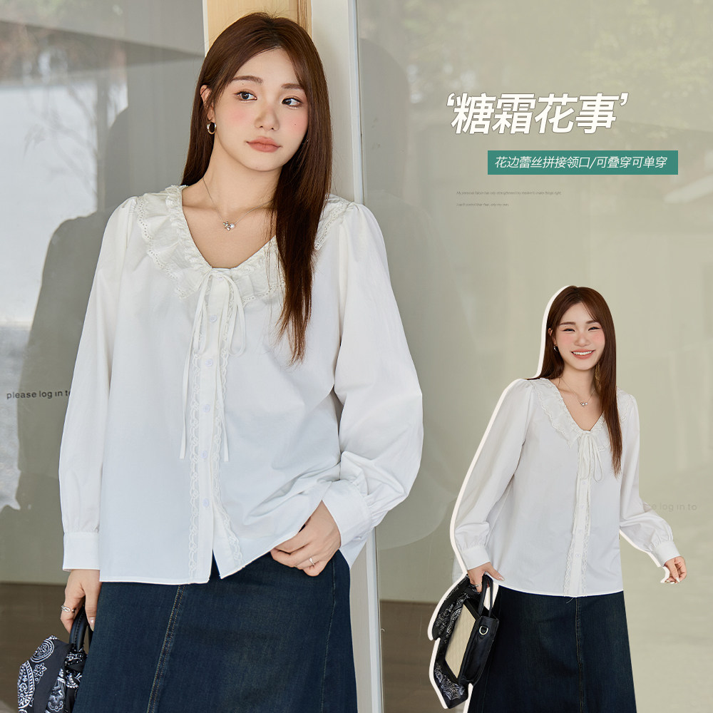 CHANGE大码女装胖mm娃娃领宽松上衣200斤胖妹妹小衫休闲衬衫,女装/女士精品,大码内搭,淘宝优惠券,粉丝福利购,淘宝优惠卷