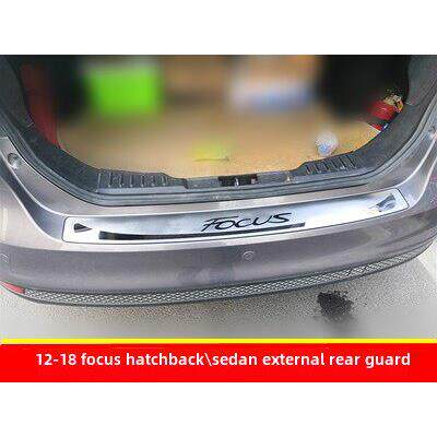 适用新福克斯经典福克斯两厢三厢后备箱改装饰亮条后杠尾箱后护板