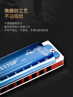 EASTTOP东方鼎T008K蓝调初学布鲁斯十孔口琴入门10孔琴专业演奏款