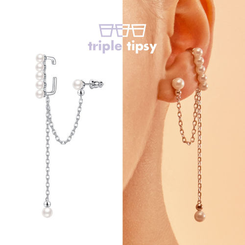 tripletipsy小众链条耳环高级女