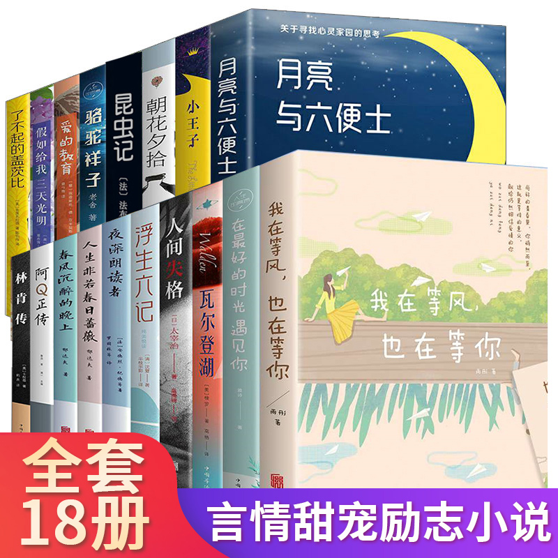 全18册 我在等风也等你在最好的时光遇见你瓦尔登湖夜深朗读者小王