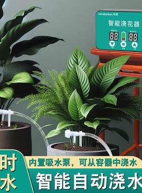 自动浇水器懒人浇花神器家用水泵花盆植物定时滴水智能滴灌溉系统