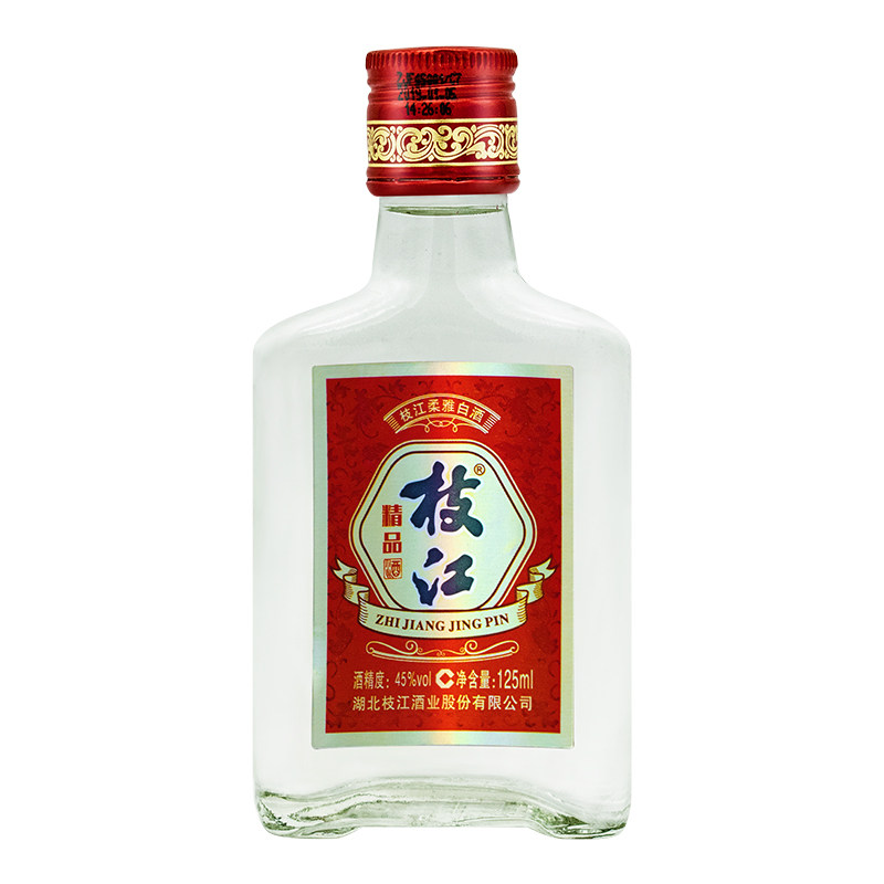 45度枝江小精品柔雅白酒 125ml/瓶