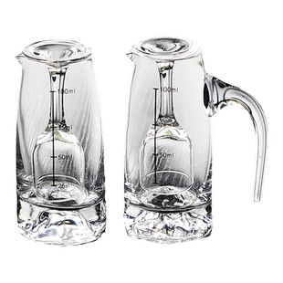 山底二两分酒器家用手工白酒杯套装一壶一杯小号一口高脚烈带刻度