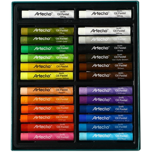 蒙玛特 超软油画棒全套装专业材料白色软性重彩蜡笔3D立体软化作品diy工具24色36色初学者油性儿童不脏手