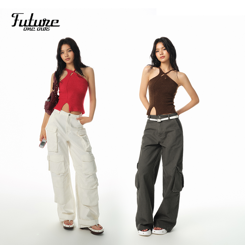 F1os原创设计红色扭结背心