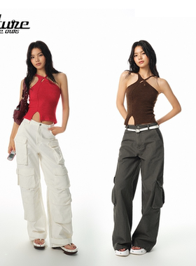 F1os 原创设计红色扭结毛线背心