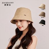 日系气质百搭水桶帽女生夏季 素颜遮脸显脸小盆帽小众潮流渔夫帽子