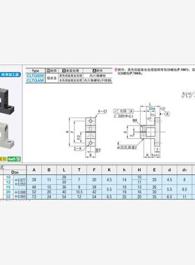 底座用支架 方孔 侧安装支座标准型CLTQBM/CLTQAM10/12/15/20/25