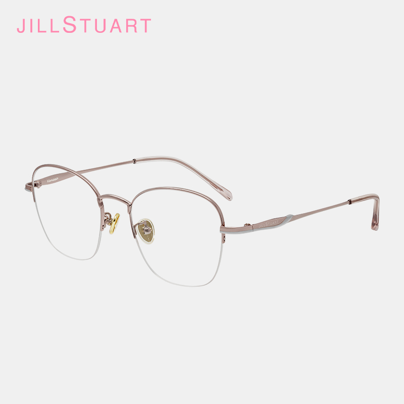 JillStuart钛金属半框女款时尚近视眼镜框架修颜可配度数 JS70105