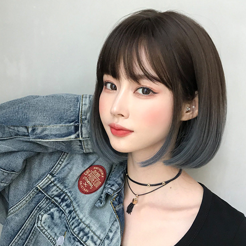 时尚假发女短发波波头自然渐变