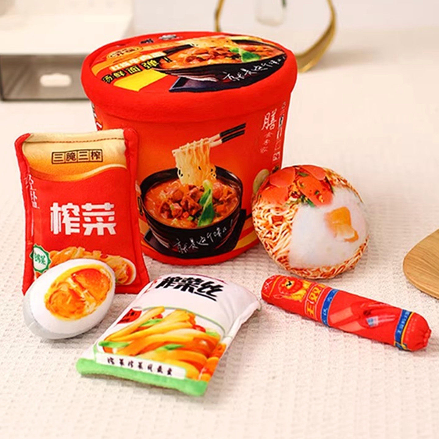 仿真泡面玩偶毛绒玩具零食公仔搞怪过家家模型儿童女孩子生日礼物,玩具/童车/益智/积木/模型,毛绒/玩偶/公仔/布艺类玩具,淘宝优惠券,粉丝福利购,淘宝优惠卷