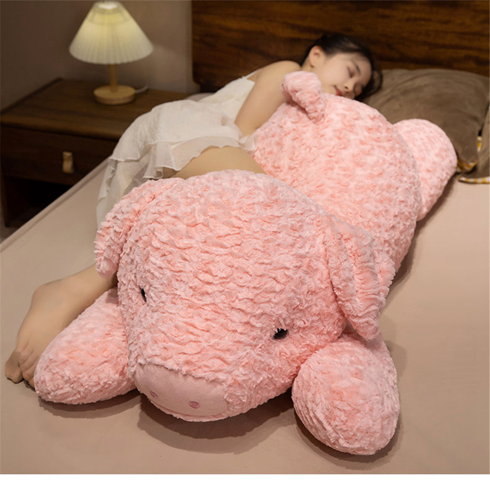 可爱趴趴小猪毛绒玩具床上长条玩偶女生睡觉抱枕公仔生日礼物大号