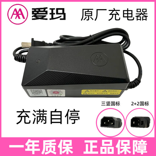 正品爱玛电动车充电器48V12原厂