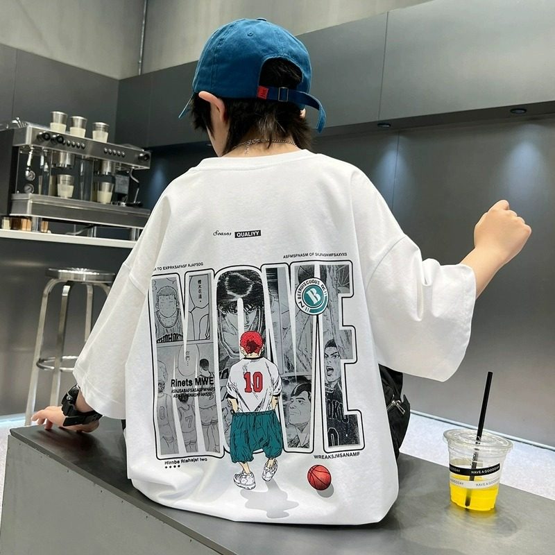 男童夏季潮牌短袖t恤大童2025新款男孩儿童半袖体恤薄款洋气炸街,童装/婴儿装/亲子装,T恤,淘宝优惠券,粉丝福利购,淘宝优惠卷