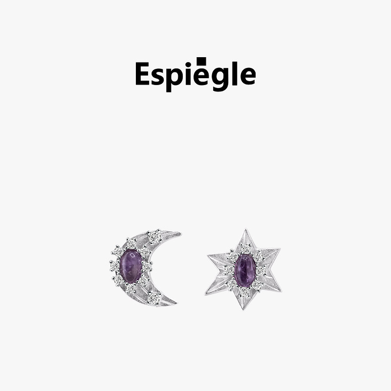 Espiegle辉夜自由体操系列星辰与月亮宝石耳饰