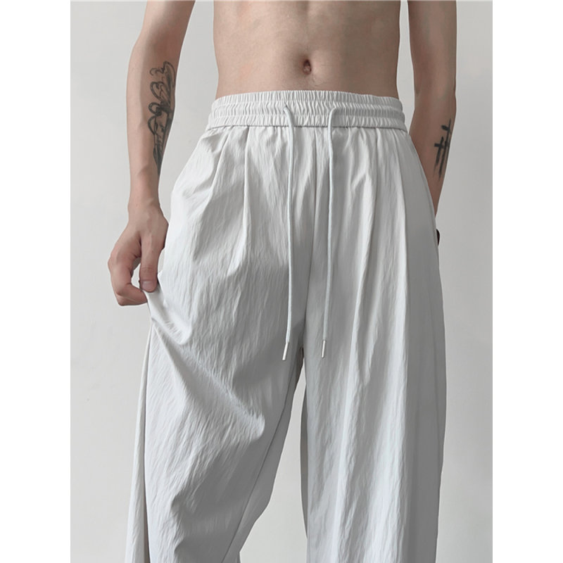 夏季速干冰丝直筒裤男士