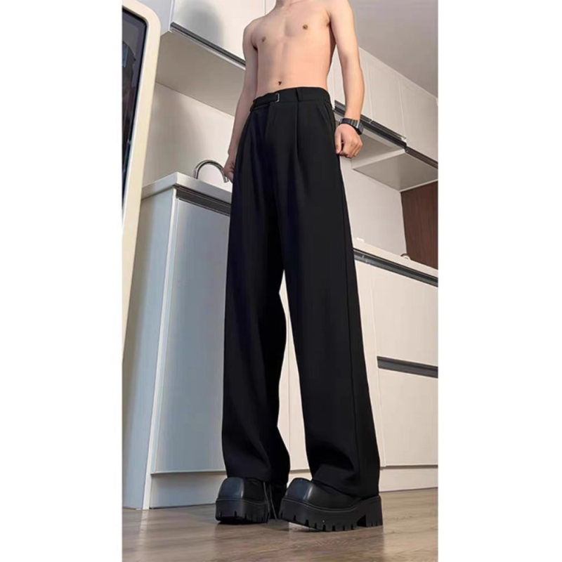 黑色直筒西裤垂坠感高级感