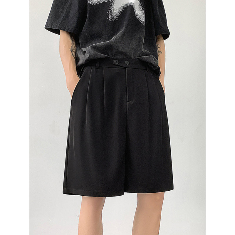 夏季冰丝DK西装短裤男潮牌