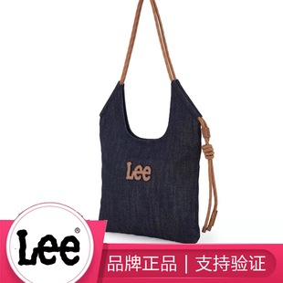 Lee 新款牛仔帆布托特包腋下包单肩手提斜挎通勤女秋千包帆布包