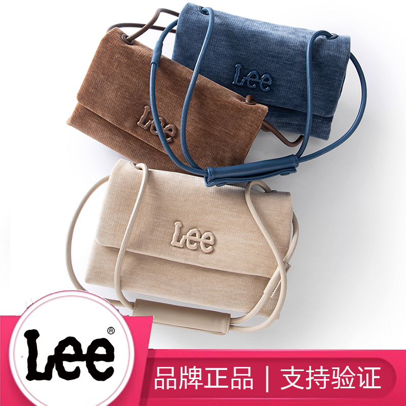LEE女秋冬邮差包女大学生单肩包通勤斜挎包