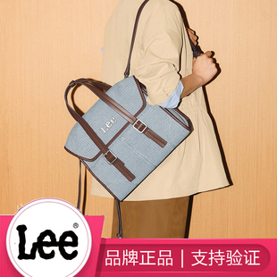 Lee男女牛仔帆布托特包双肩包通勤初高中大学生书包背包妈咪包