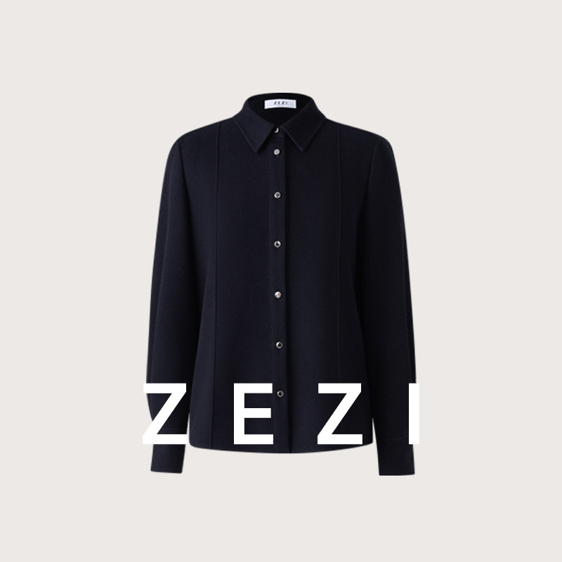 弹力舒适羊毛衬衫时尚休闲女衬衣