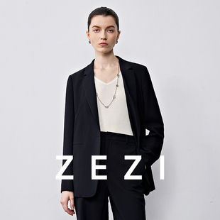 商务通勤职业装 zezi进口100羊毛西装 西服套装 休闲时尚 女秋冬新款