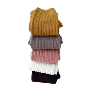 婴儿打底裤纯棉春秋季宝宝大PP裤薄款男女童不连袜公主白色长裤子