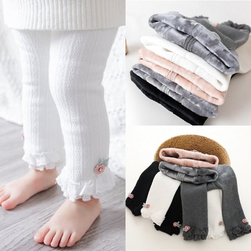 女宝宝加绒打底裤秋冬季薄绒加厚纯棉儿童中厚女童婴儿大pp连裤袜