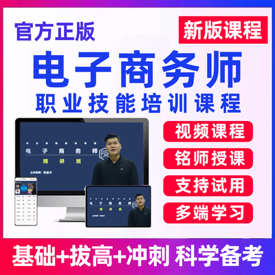 2025年电子商务师职业技能培训考试网课视频基础专业知识资料课程