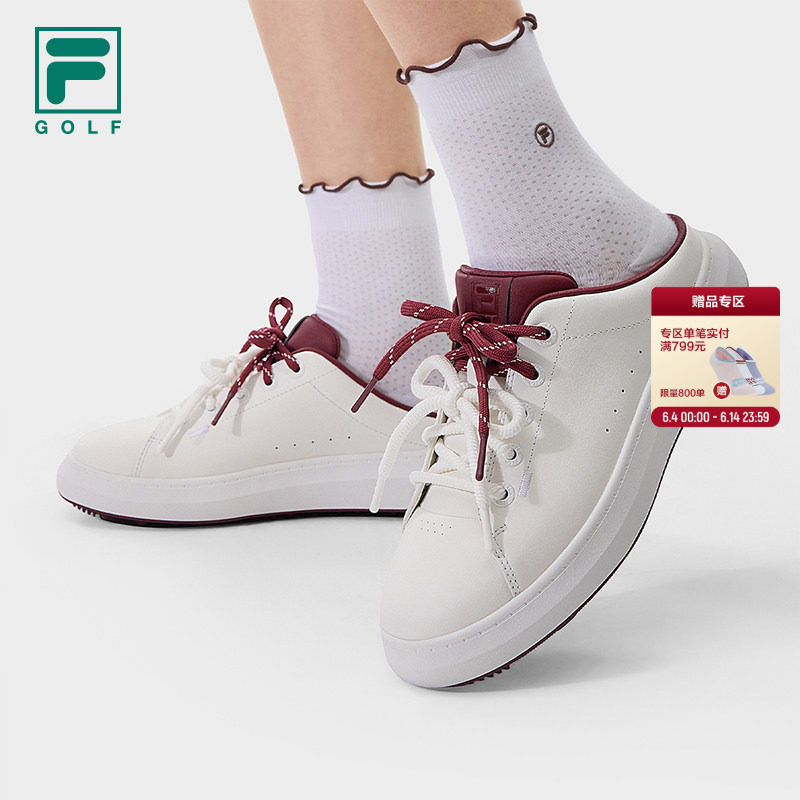 FILA 斐乐高尔夫穆勒鞋女鞋2026秋季新款休闲运动一脚蹬勃肯拖鞋
