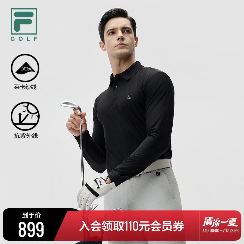 FILAGOLF斐乐针织长袖POLO衫