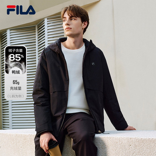 FILA斐乐男士保暖连帽羽绒服