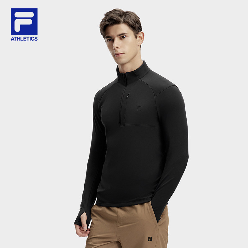 FILA 斐乐官方男子针织长袖衫2024春季运动休闲户外立领上衣男,运动/瑜伽/健身/球迷用品,高尔夫上装,淘宝优惠券,粉丝福利购,淘宝优惠卷